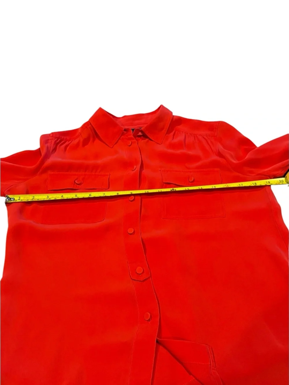 J. Crew Blythe Top, Blouse.  Silk Georgette. Size 6. Red